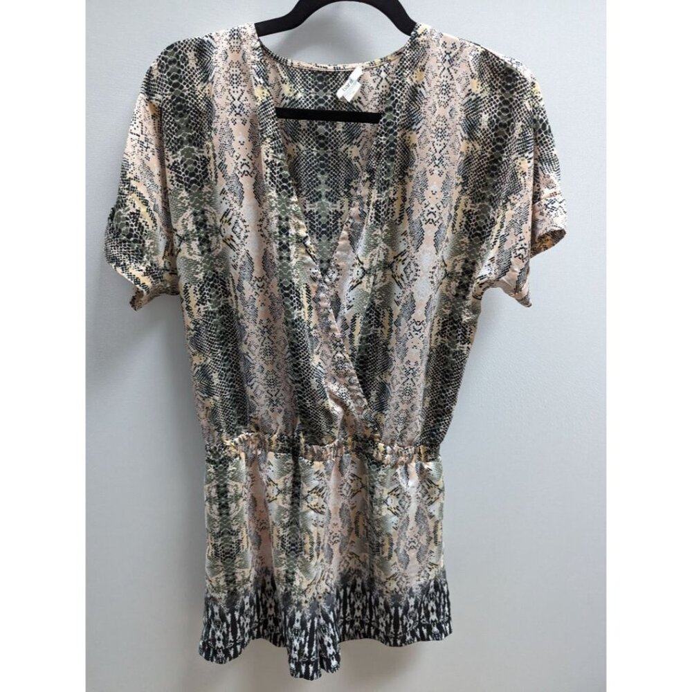 Bar III Pink Snakeskin Romper